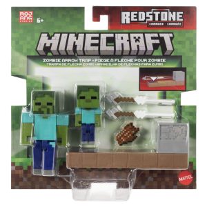MINECRAFT REDSTONE CHARGED SET CAPCANA CU SAGETI PENTRU ZOMBI FIGURINA CU ACCESORII