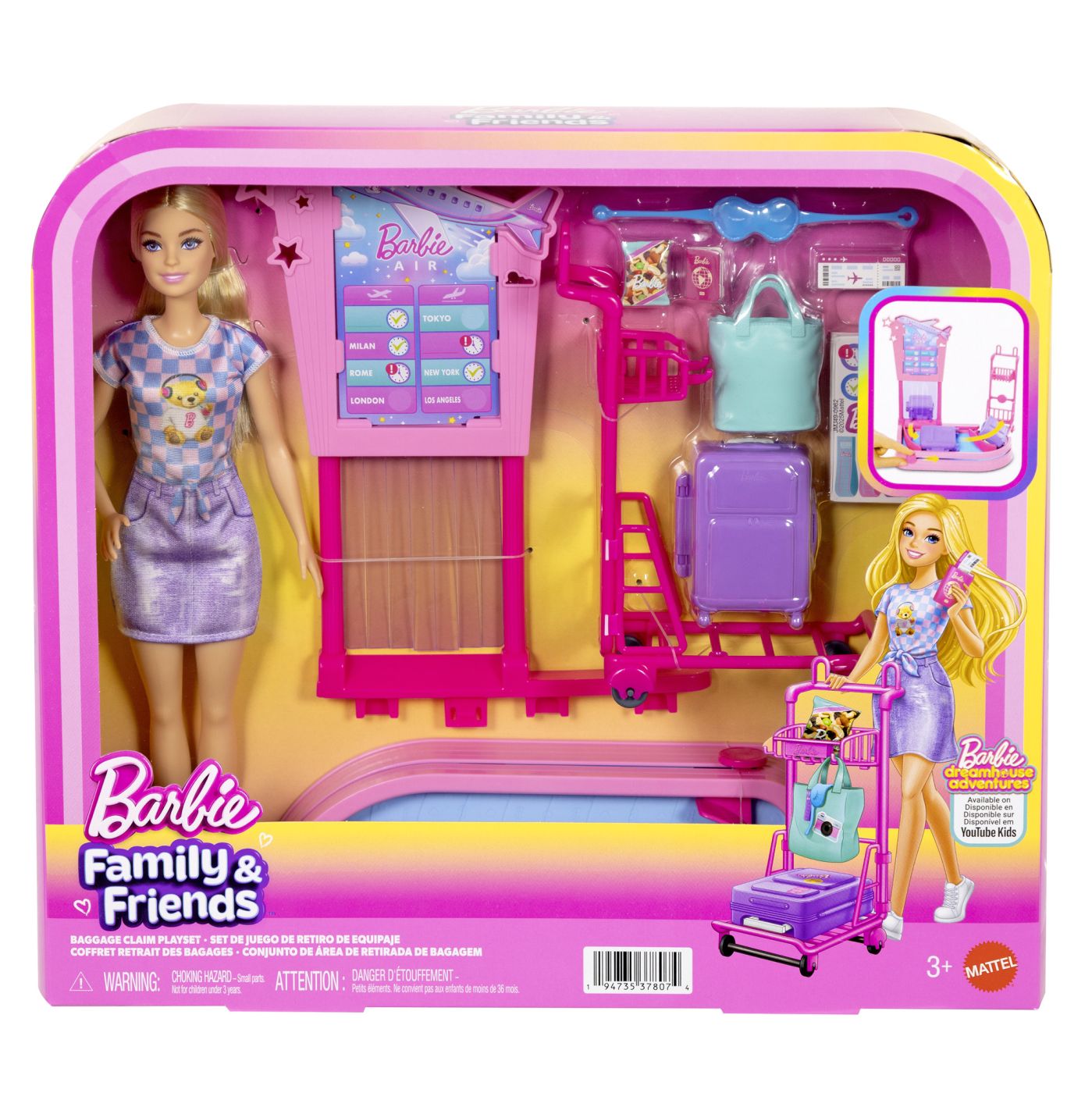 Barbie Family And Friends Set Bagaje La Aeroport