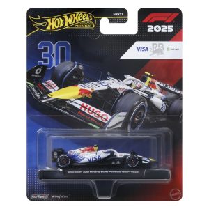 HOT WHEELS PREMIUM REAL RIDERS FORMULA 1 2024 MASINUTA METALICA VISA CASH APP RACING BULLS FORMULA ONE TEAM SCARA 1 LA 64
