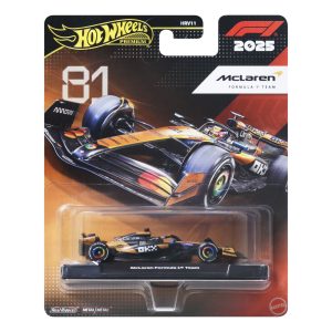 HOT WHEELS PREMIUM REAL RIDERS FORMULA 1 2024 MASINUTA METALICA MCLAREN FORMULA 1 TEAM NUMARUL 81 SCARA 1 LA 64