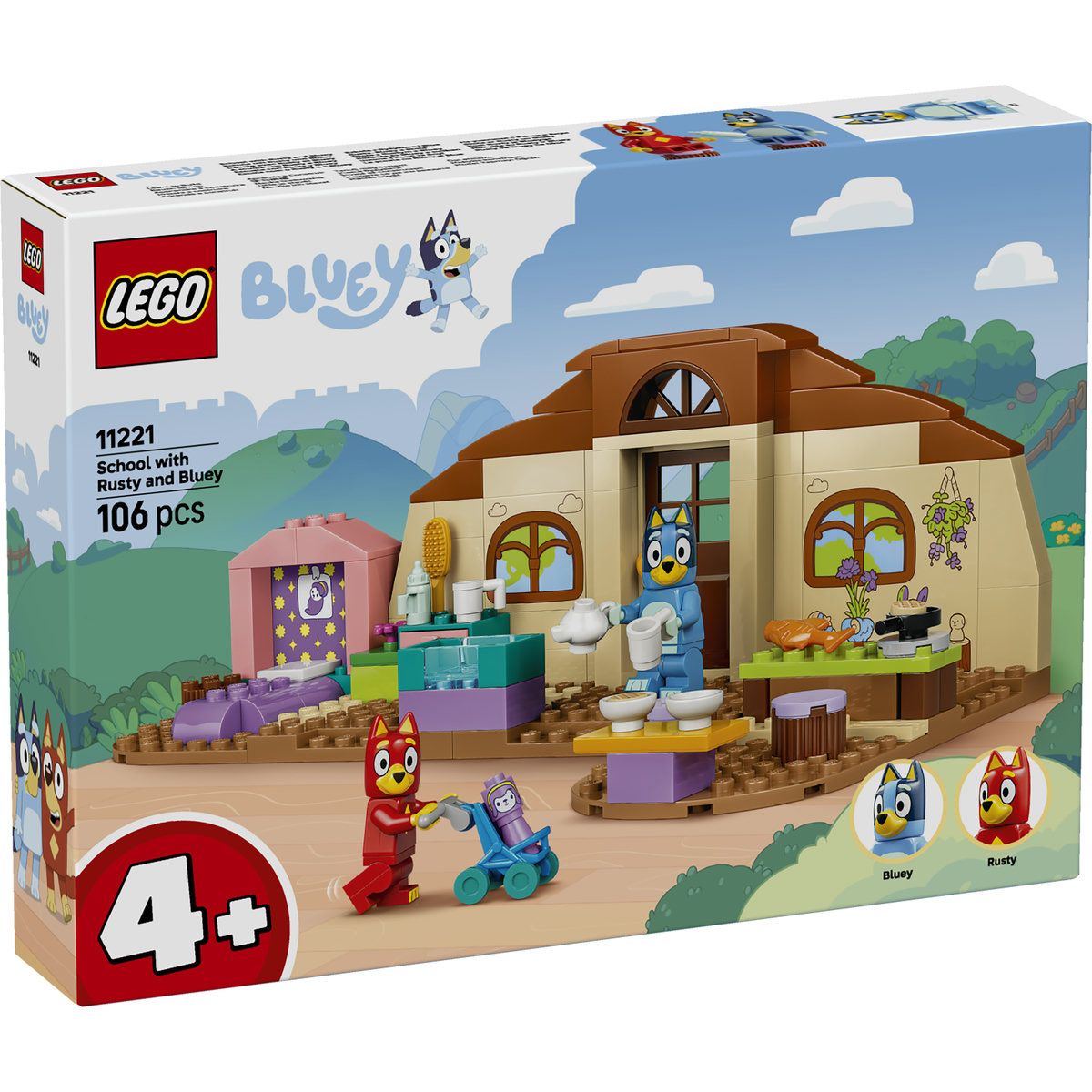 LEGO Bluey La Scoala Cu Rusty Si Blue 11221