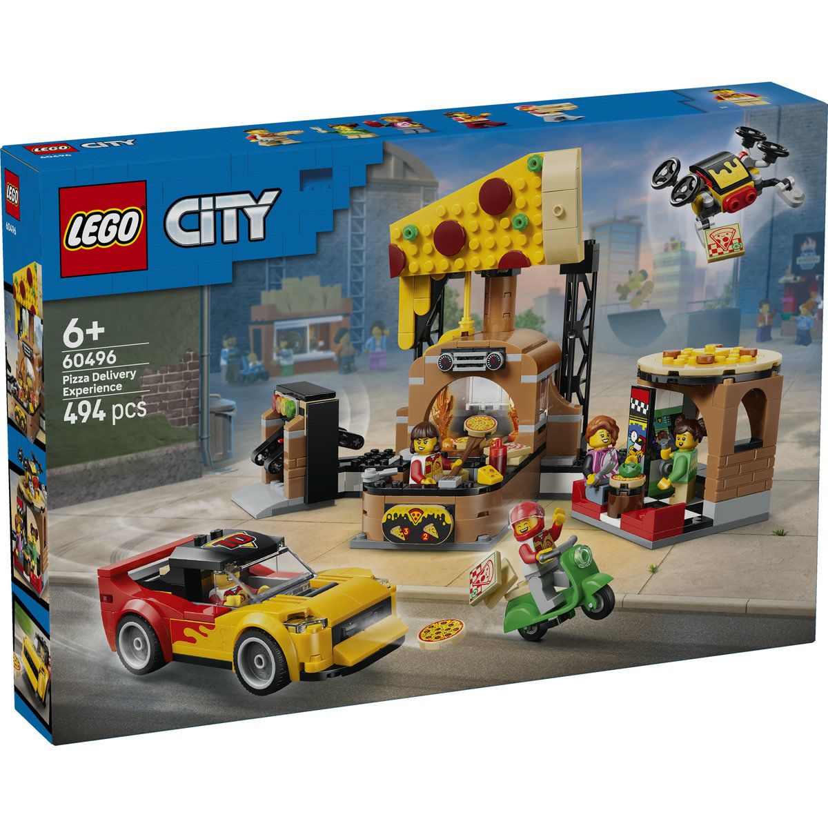 LEGO CITY EXPERIENA LIVRARII DE PIZZA CU VEHICULE 60496
