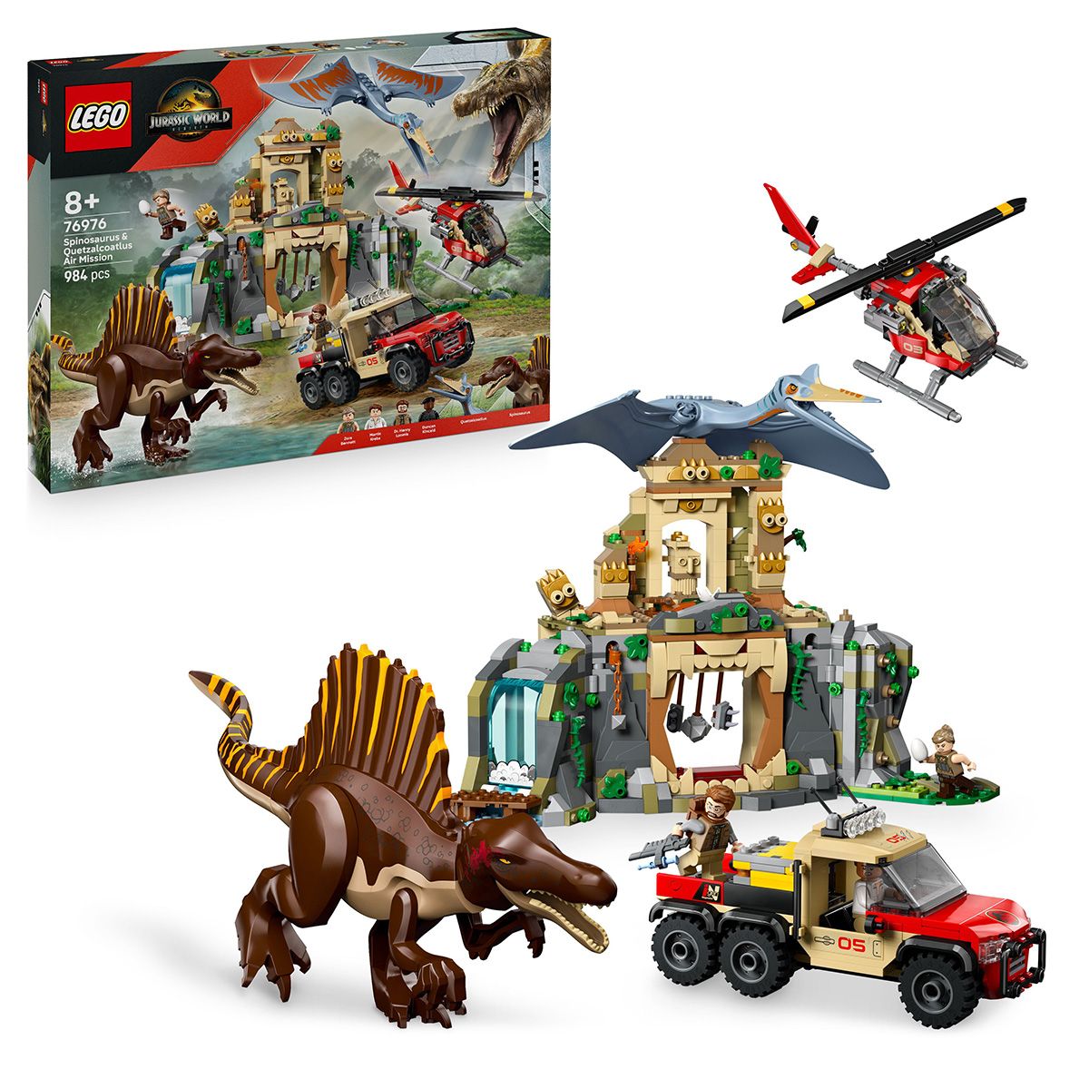 LEGO Jurassic World Misiune Aeriana Cu Spinosaurus Si Quetzalcoatlus 76976