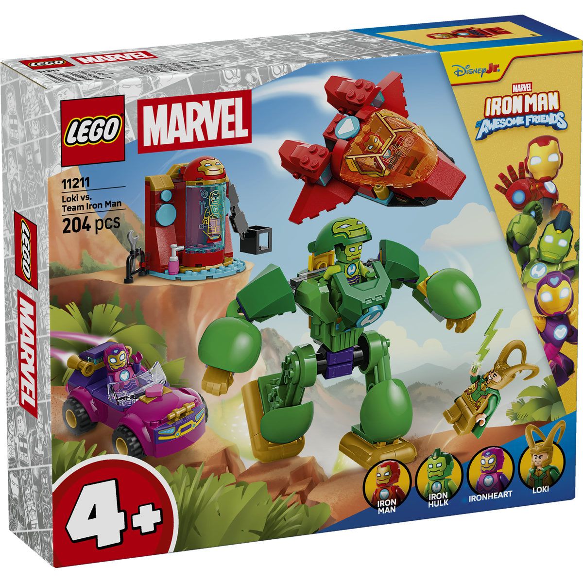 LEGO MARVEL IRON MAN SI PRIETENII SAI UIMITORI LOKI VS ECHIPA LUI IRON MAN 11211