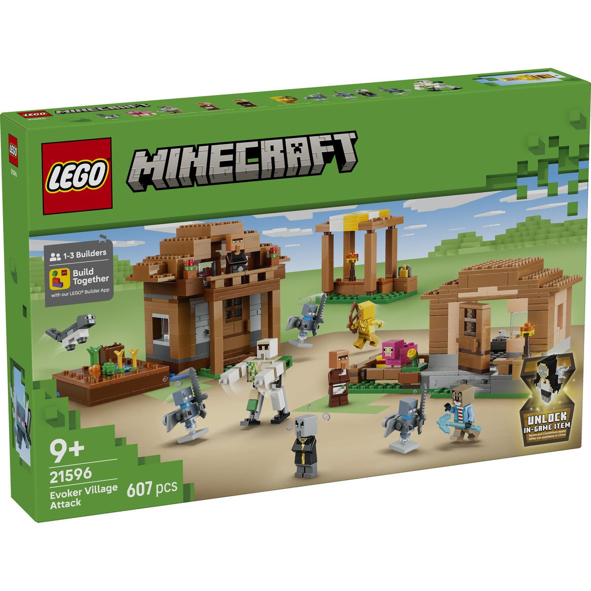 LEGO Minecraft Atacul Evocatorilor Asupra Satului 21596