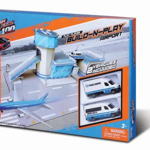 MAISTO FRESH METAL 100 SET CONSTRUCTIE AEROPORT CU 2 VEHICULE INCLUSE