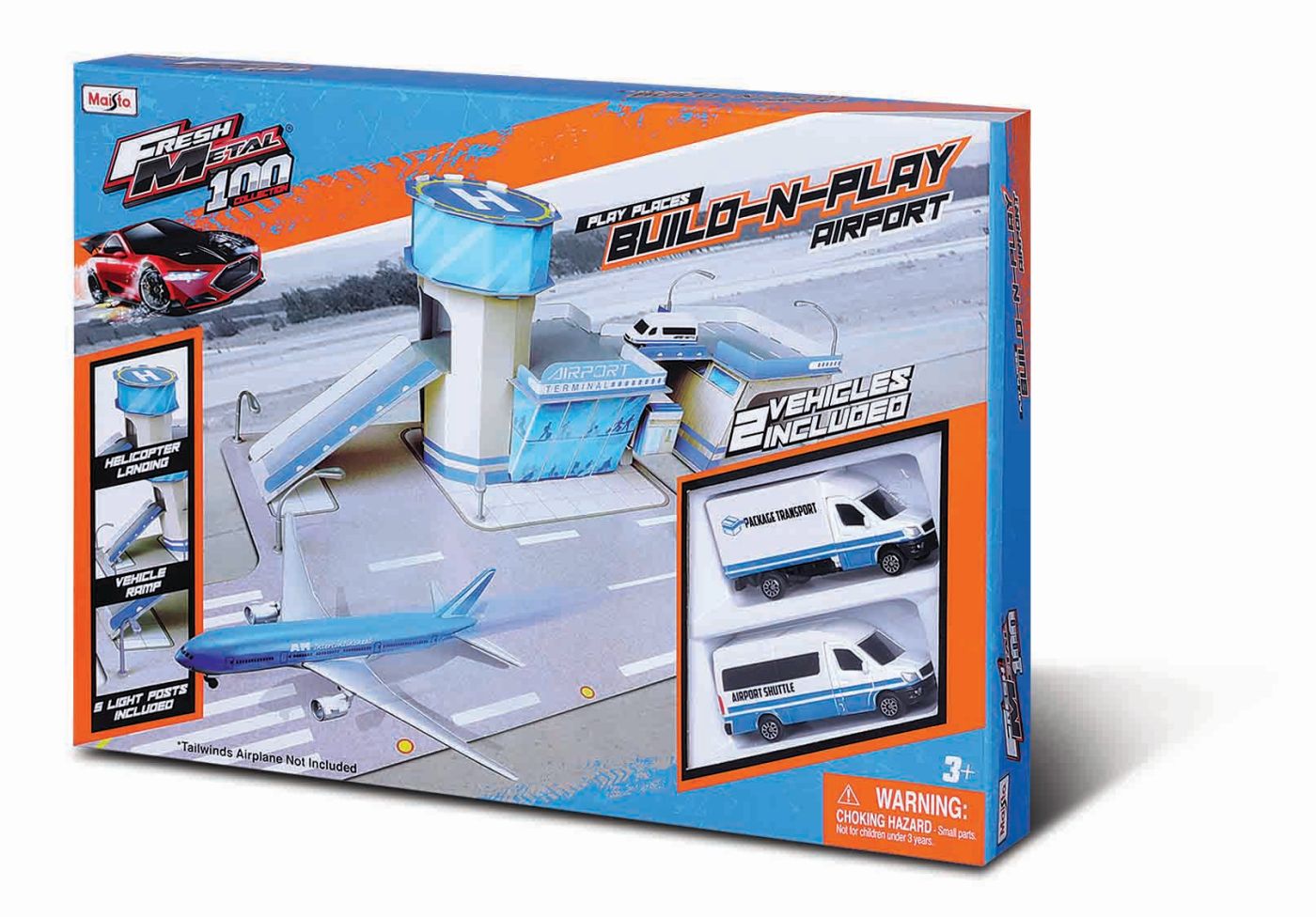 Maisto Fresh Metal 100 Set Constructie Aeroport Cu 2 Vehicule Incluse