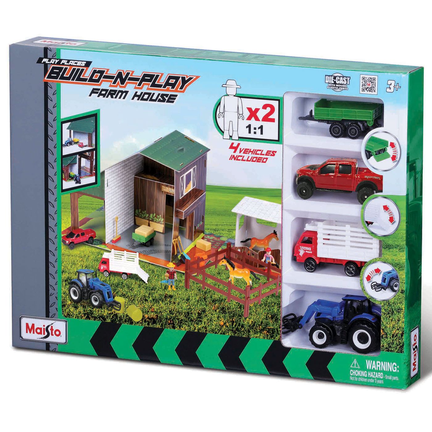 MAISTO SET FERMA CU 4 VEHICULE INCLUSE