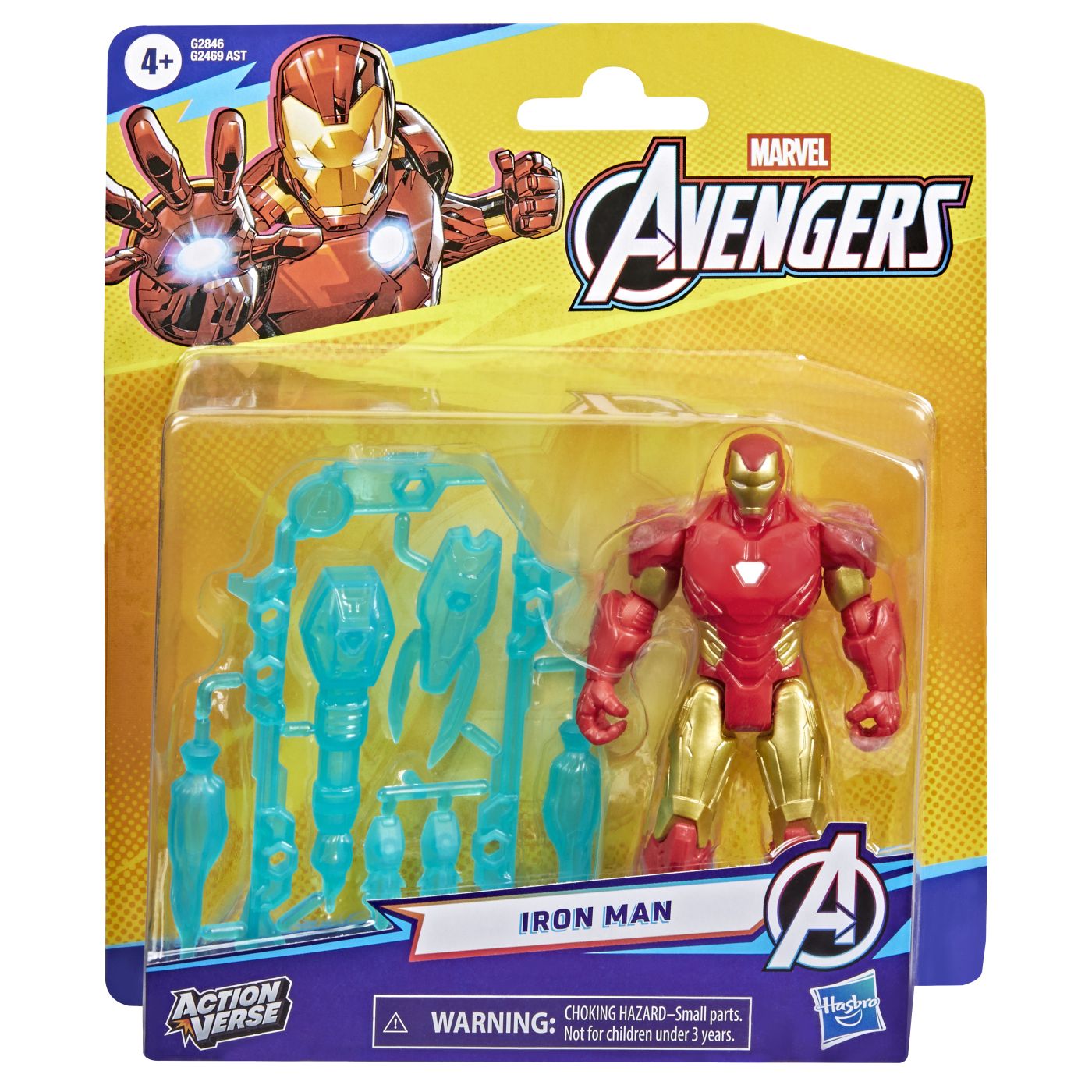 MARVEL AVENGERS ACTION VERS SET FIGURINA IRON MAN SI ACCESORII 11.4CM