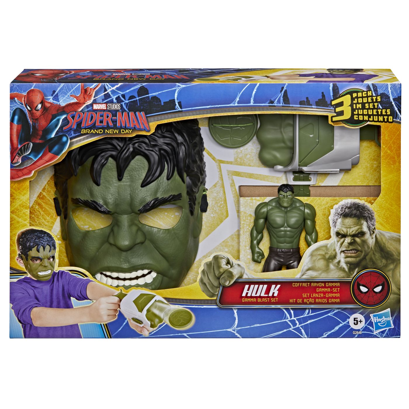 MARVEL SPIDER MAN SET DE JOACA HULK GAMMA BLAST