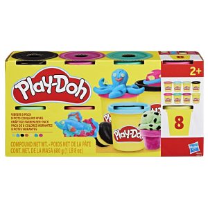 PLAY DOH SET 8 CUTII DE PLASTELINA CULORI VIBRANTE