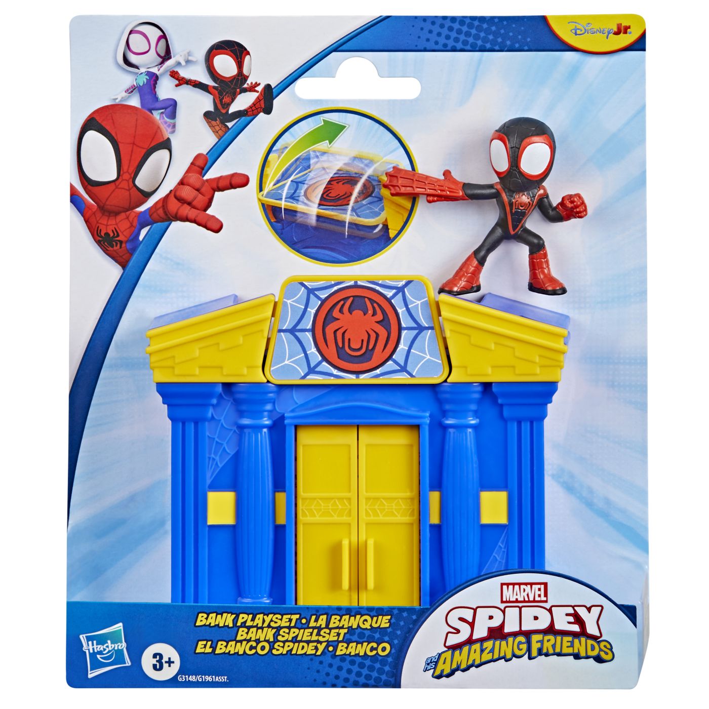 SPIDEY SI PRIETENII LUI UIMITORI MARVEL MINI SET BANCA CU FIGURINA SI ACCESORII