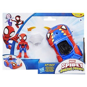 SPIDEY SI PRIETENII LUI UIMITORI MARVEL SET FIGURINA SPIDEY SI VEHICUL WEB CRAWLER 7.6CM