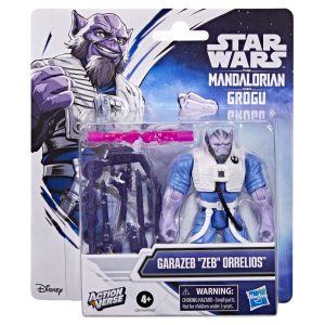 STAR WARS MANDALORIAN SI GROGU ACTION VERSE SET FIGURINA GARAZEB ZEB ORRELIOS SI ACCESORII