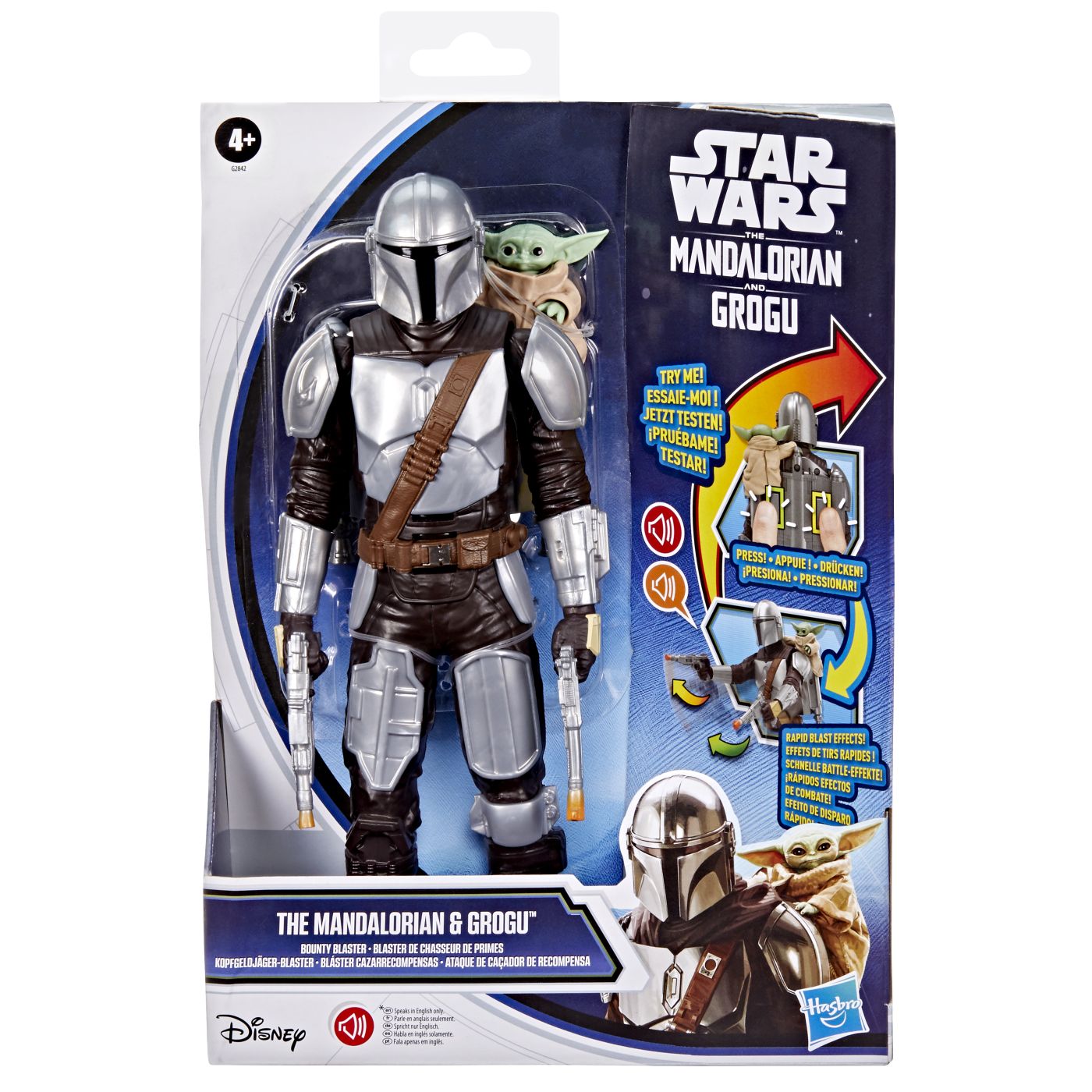 STAR WARS MANDALORIAN SI GROGU SET VANATORUL DE RECOMPENSE FIGURINA CU SUNETE