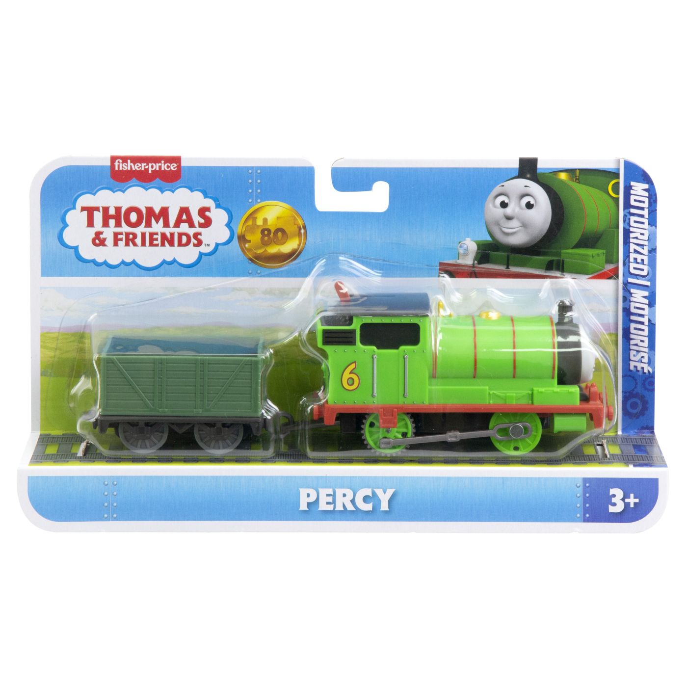THOMAS LOCOMOTIVA MOTORIZATA PERCY CU VAGON