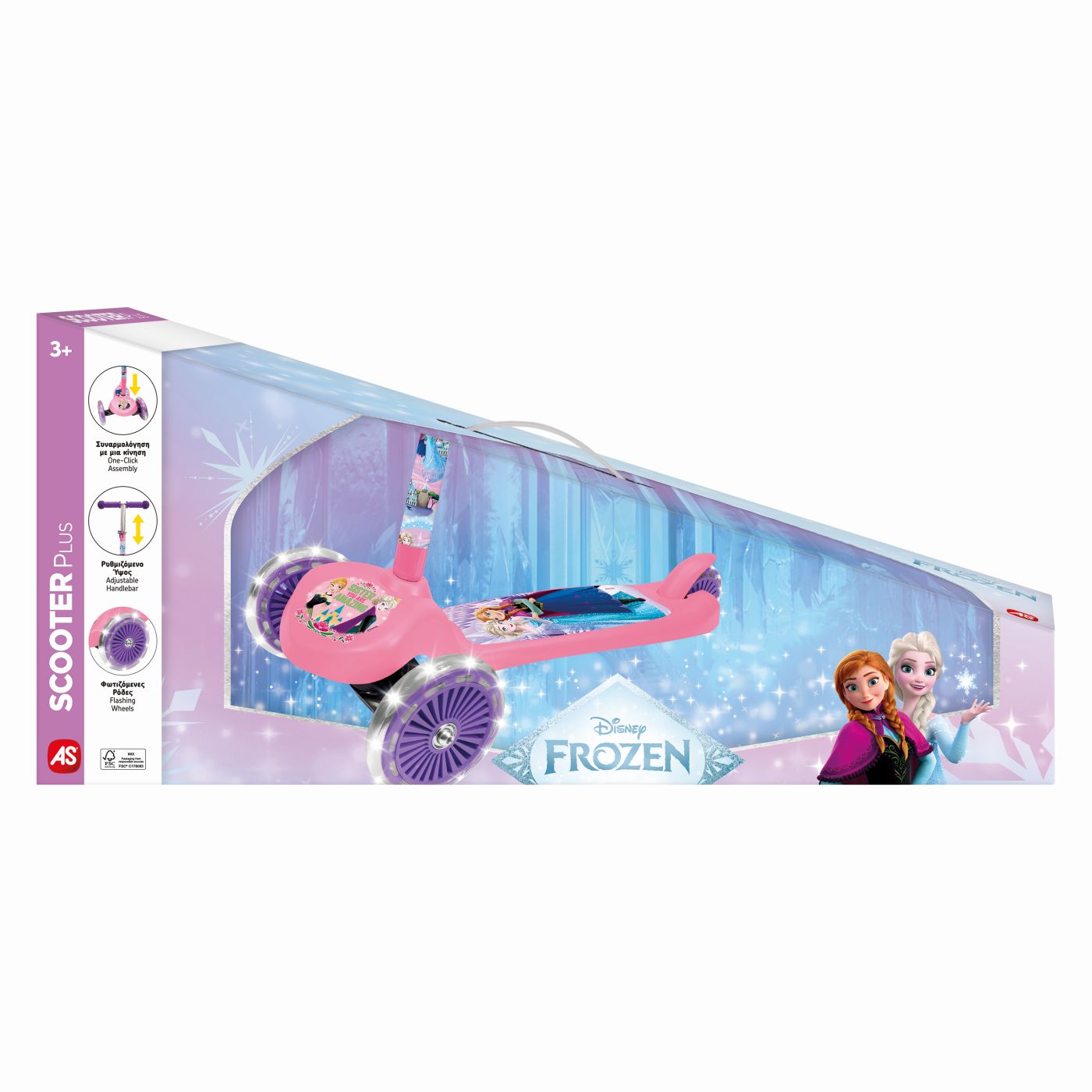 Trotineta Cu 3 Roti Luminoase Frozen