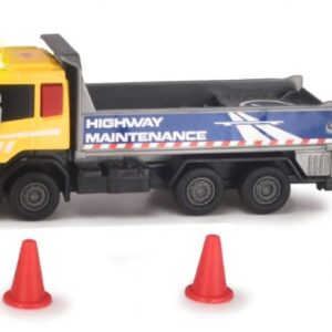 Dickie Echipa De Utilaje Camion Cu Semne De Circulatie 17CM
