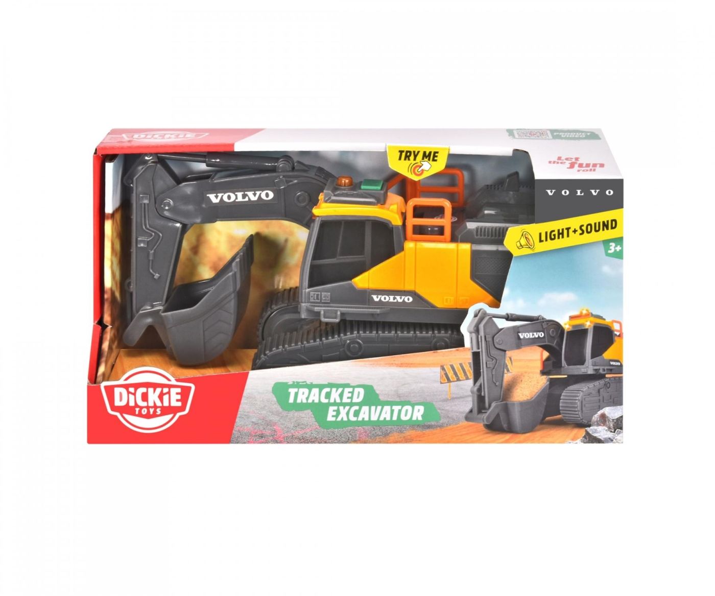Dickie Excavator Volvo Cu Senile Sunete Si Lumini