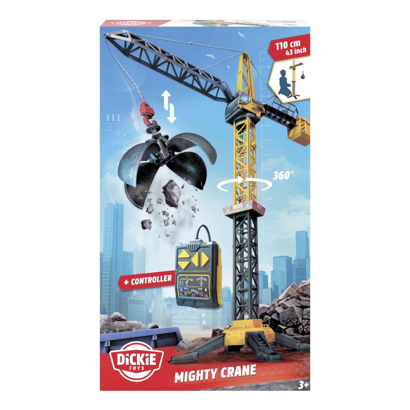Dickie Macara Mighty Crane 110CM Rotatie 360 Cu Telecomanda