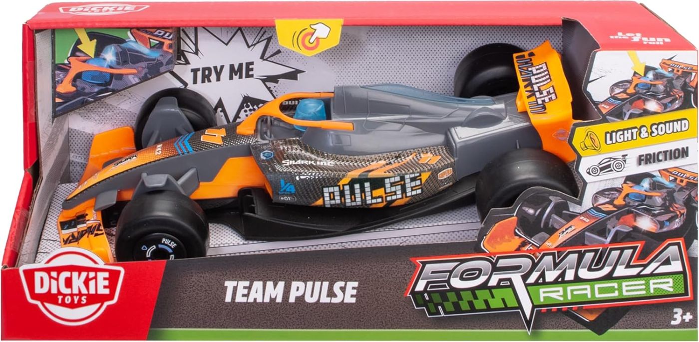Dickie Toys Formula Racer Masina Team Pulse Cu Lumini Si Sunete Scara 1 La 24