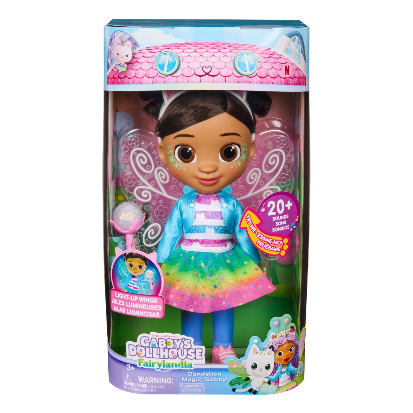 Gabbys Dollhouse Fairylandia Magia Papadiei Papusa Gabby Interactiva 33CM