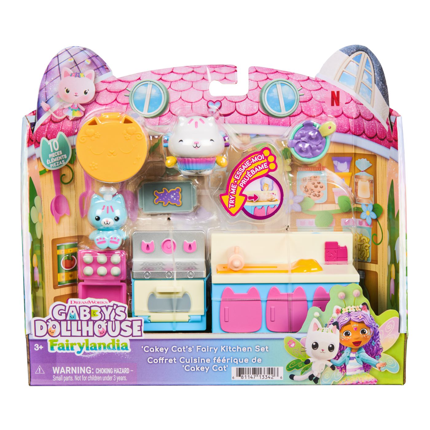 Gabbys Dollhouse Fairylandia Set De Joaca Bucataria Magica A Pisicii Cakey Cu Figurine Si Accesorii