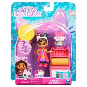 Gabbys Dollhouse Set Papusa 9.7CM Cu Pisicuta Studioul De Arta A Lui Gabby