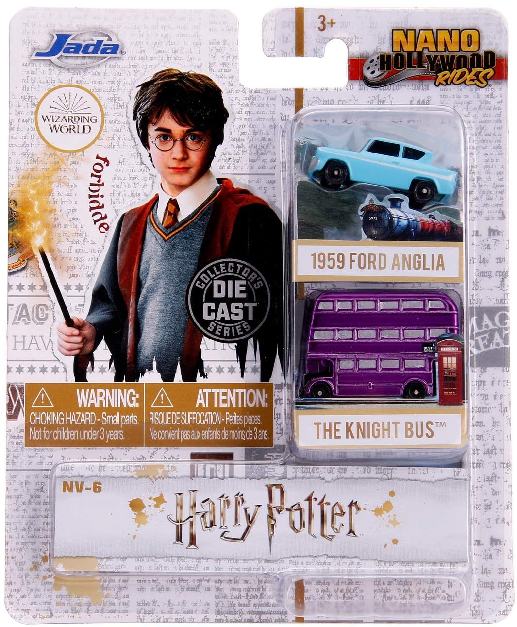 Harry POTTER2 Set 2 Masinute The Knight Bus Si Ford Anglia 1959