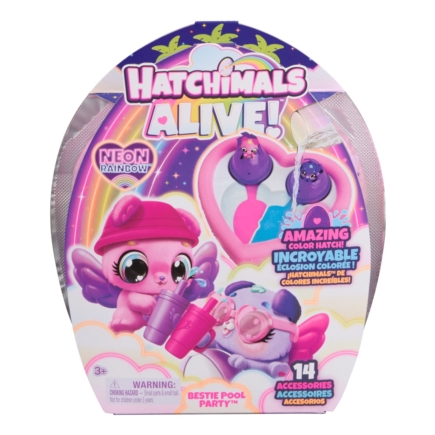 Hatchimals Alive Neon Rainbow Set Petrecere La Piscina