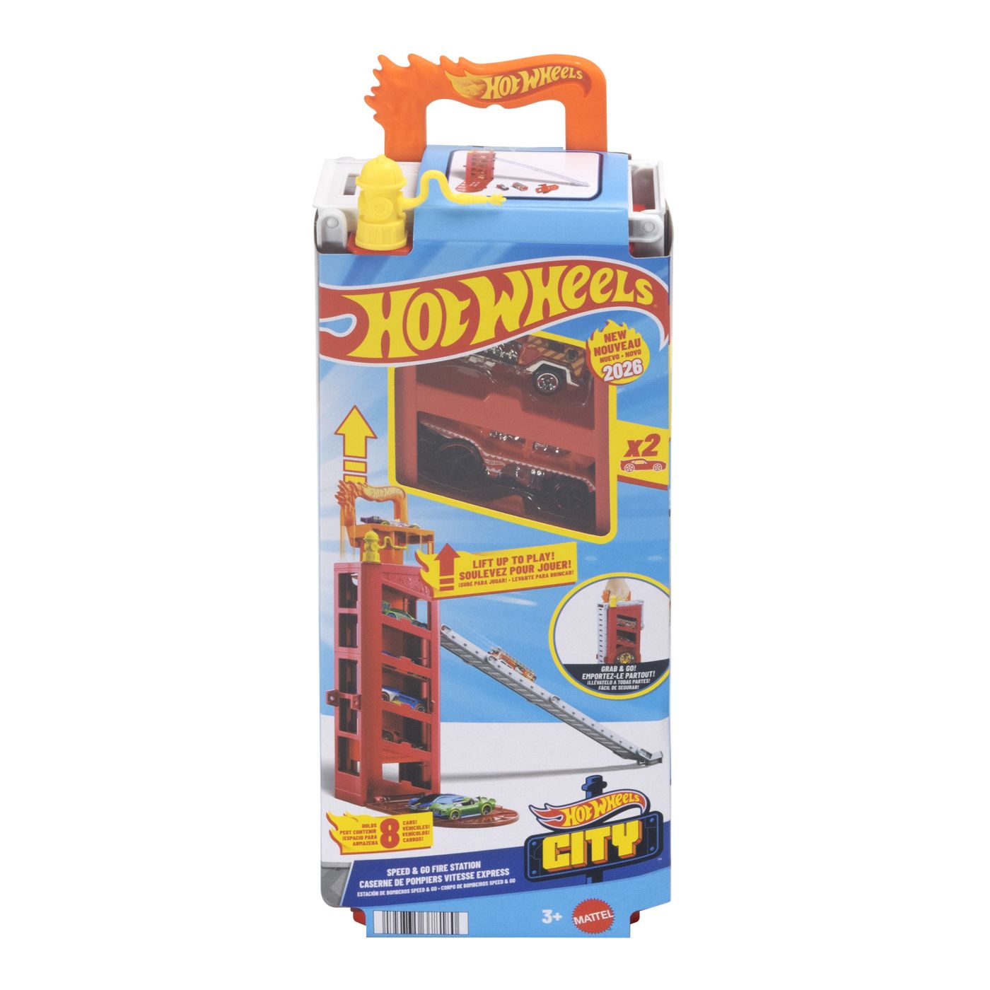 Hot Wheels City Set De Joaca Statie De Pompieri Cu 2 Masinute Incluse