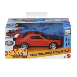 Hot Wheels Masinuta Metalica Cu Sistem Pull Back Dodge Challenger R/T Scat Pack Factory Fresh Scara 1 La 43