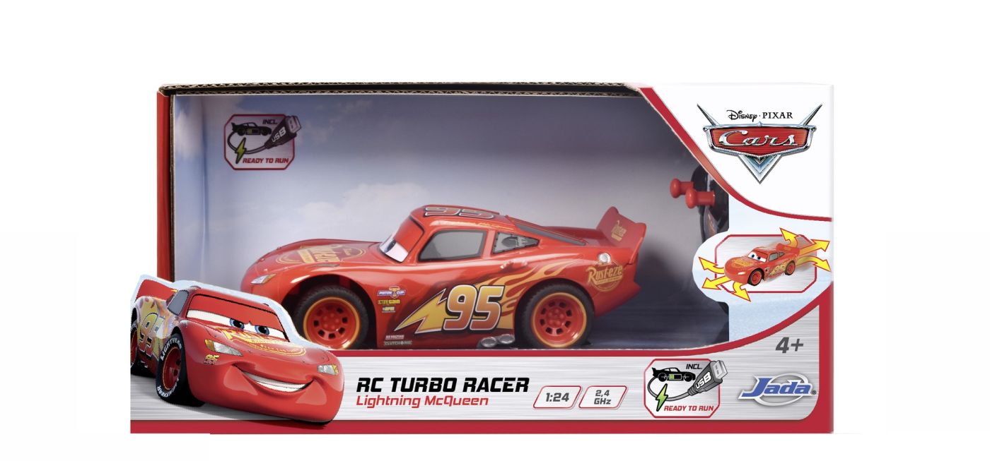 Jada Cars Turbo Racer Masina Cu Telecomanda Fulger Mcqueen Scara 1 La 24