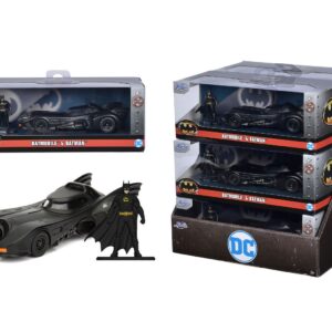 Jada Dc Set Figurina Batman Si Masinuta Metalica Batmobile Scara 1 La 32