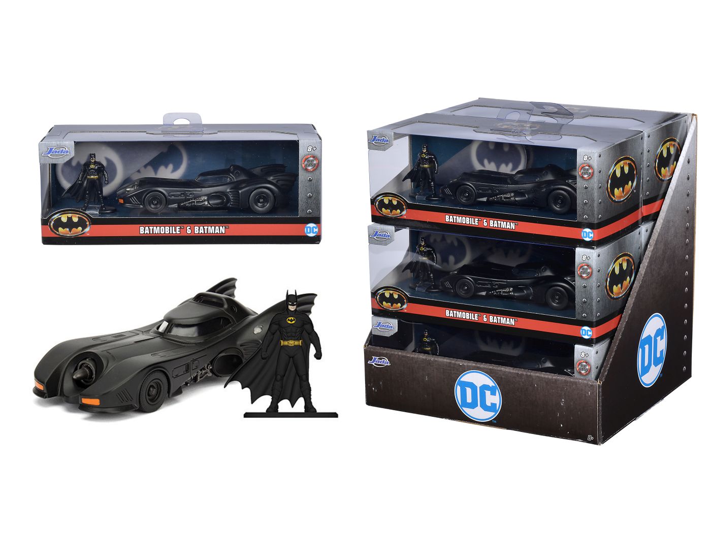 Jada Dc Set Figurina Batman Si Masinuta Metalica Batmobile Scara 1 La 32