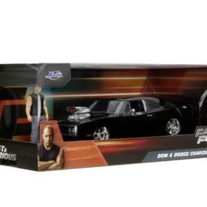 Jada Fast And Furious Set Figurina Dom Si Masinuta Metalica Dodge Charger 1970 Scara 1 La 24