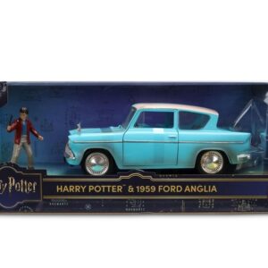 Jada Harry Potter Set Figurina Harry Potter Si Masinuta Metalica Ford Anglia 1959 Scara 1 La 24