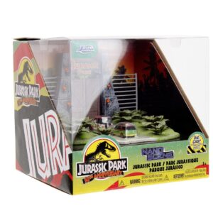Jada Jurassic Park Scena Nano Cu 2 Vehicule Metalice