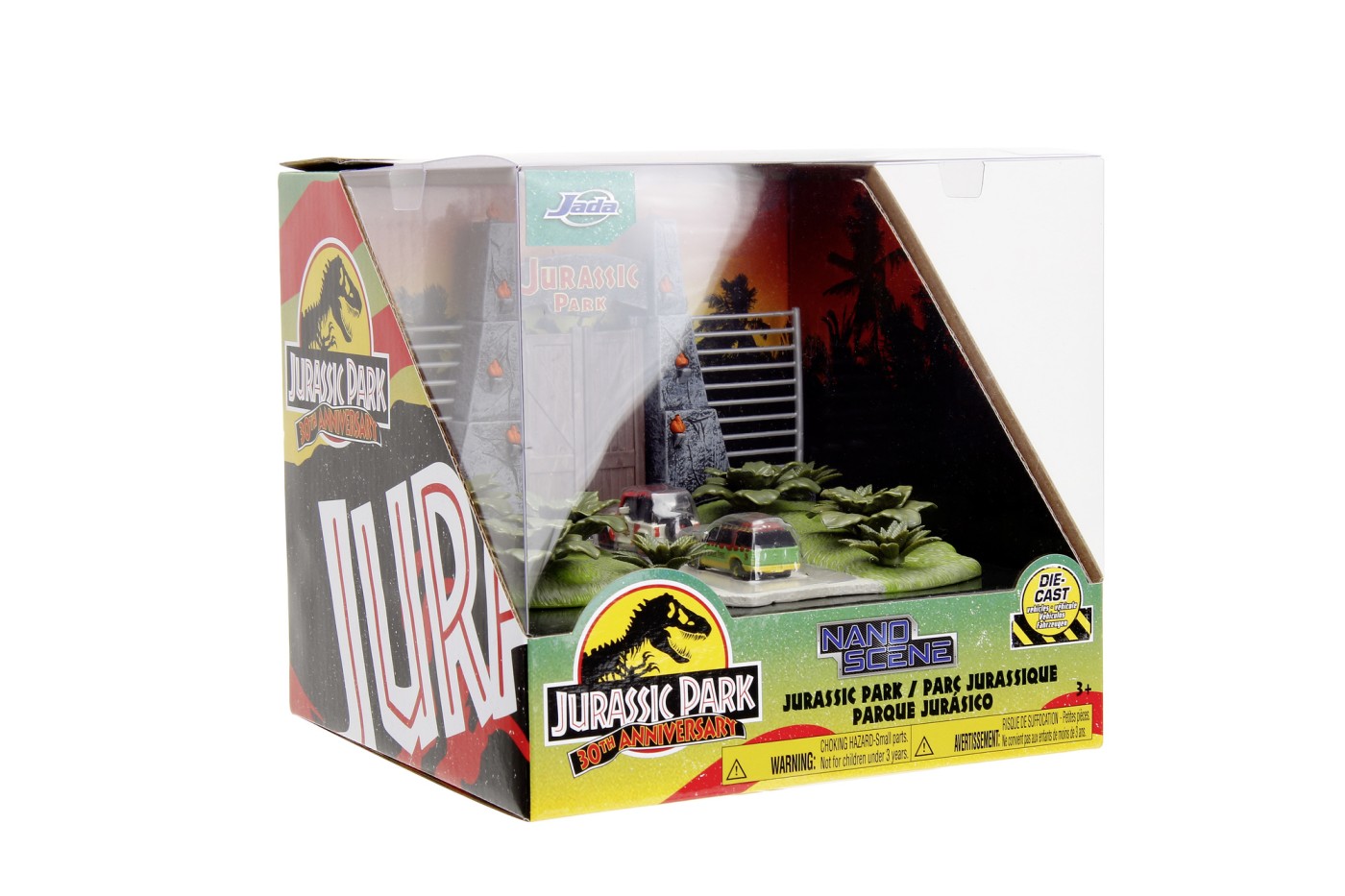 Jada Jurassic Park Scena Nano Cu 2 Vehicule Metalice