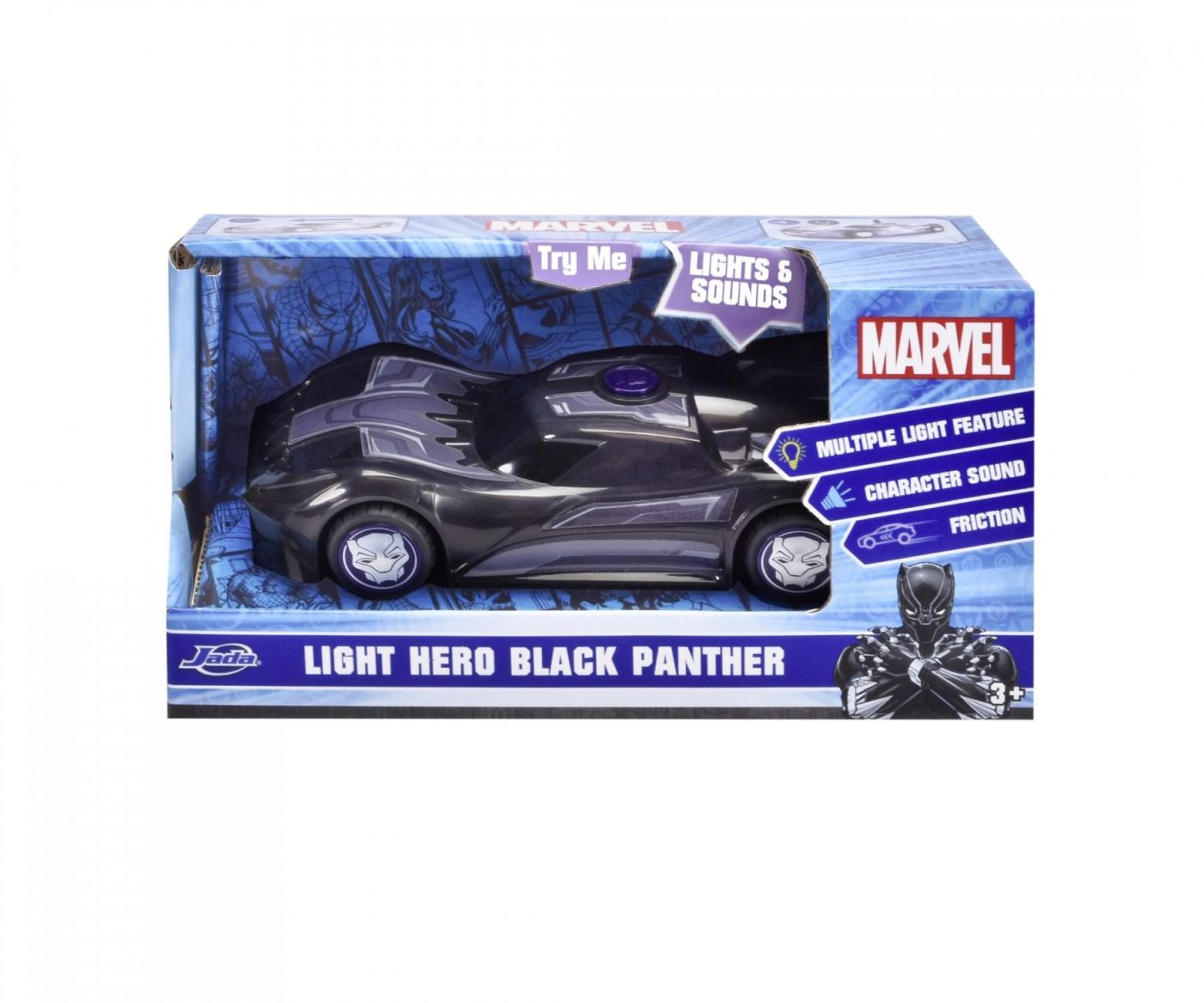 Jada Marvel Masinuta Light Black Panther Cu Sunete Si Lumini Scara 1:32
