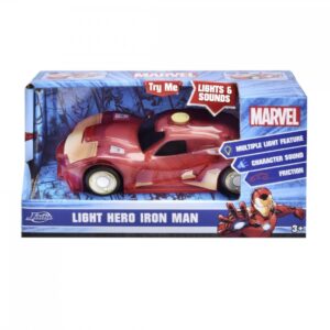 Jada Marvel Masinuta Light Hero Iron Man Cu Sunete Si Lumini Scara 1:32