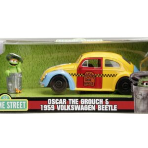 Jada Masinuta Metalica Sesame Street 1959 Vw Beetle 1:24