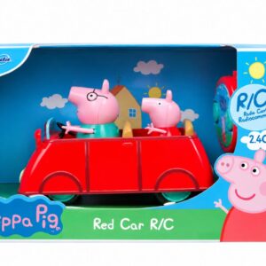 Jada Peppa Pig Masinuta RC Cu Telecomanda Rosie Cu Figurine
