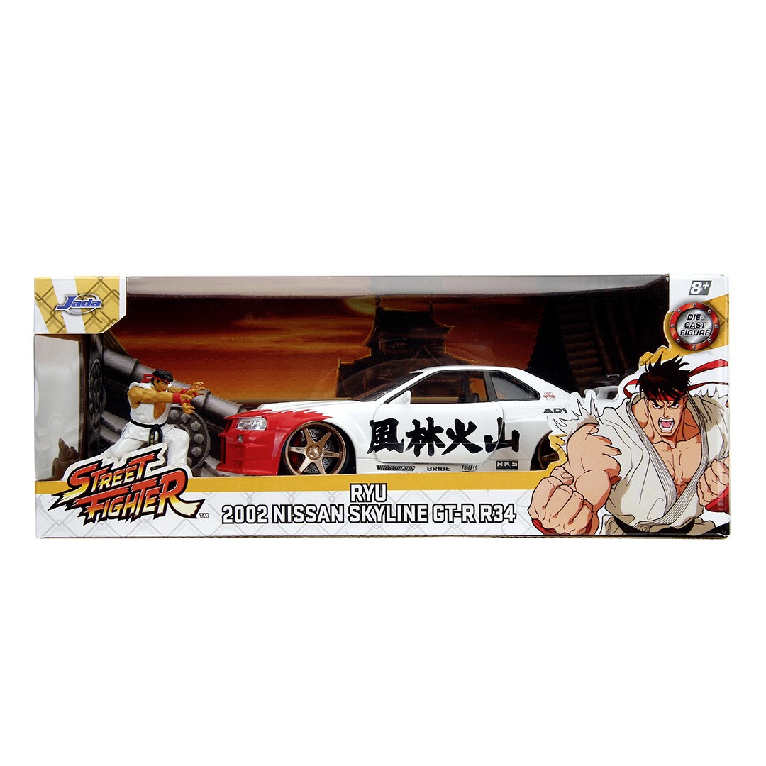 Jada Set Figurina Metalica 6CM Si Masinuta Nissan Skyline Gtr Scara 1 La 24