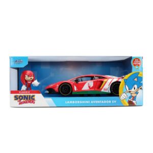 Jada Sonic Ariciul Set Figurina Sonic Si Masinuta Metalica Lamborghini Aventador Sv Scara 1 La 24