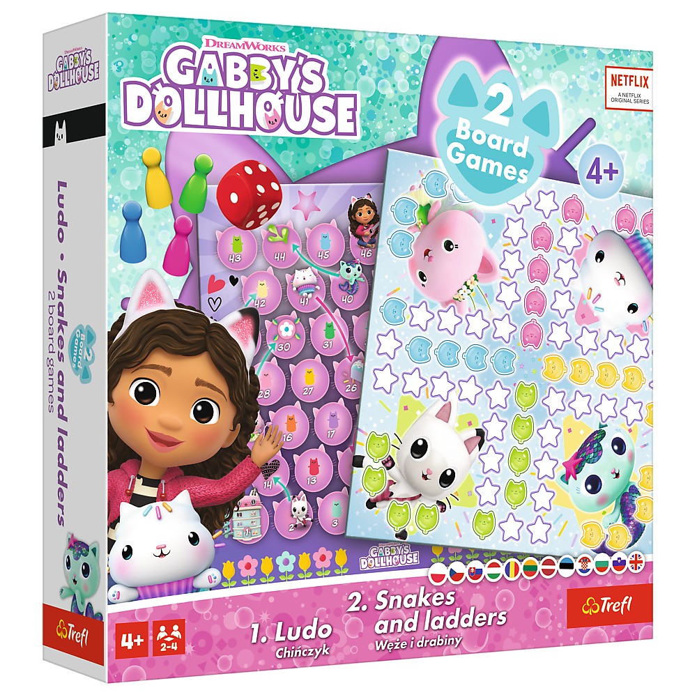 Joc Dream Works Gabbys House 2IN1 Ludo Si Serpisori Scari