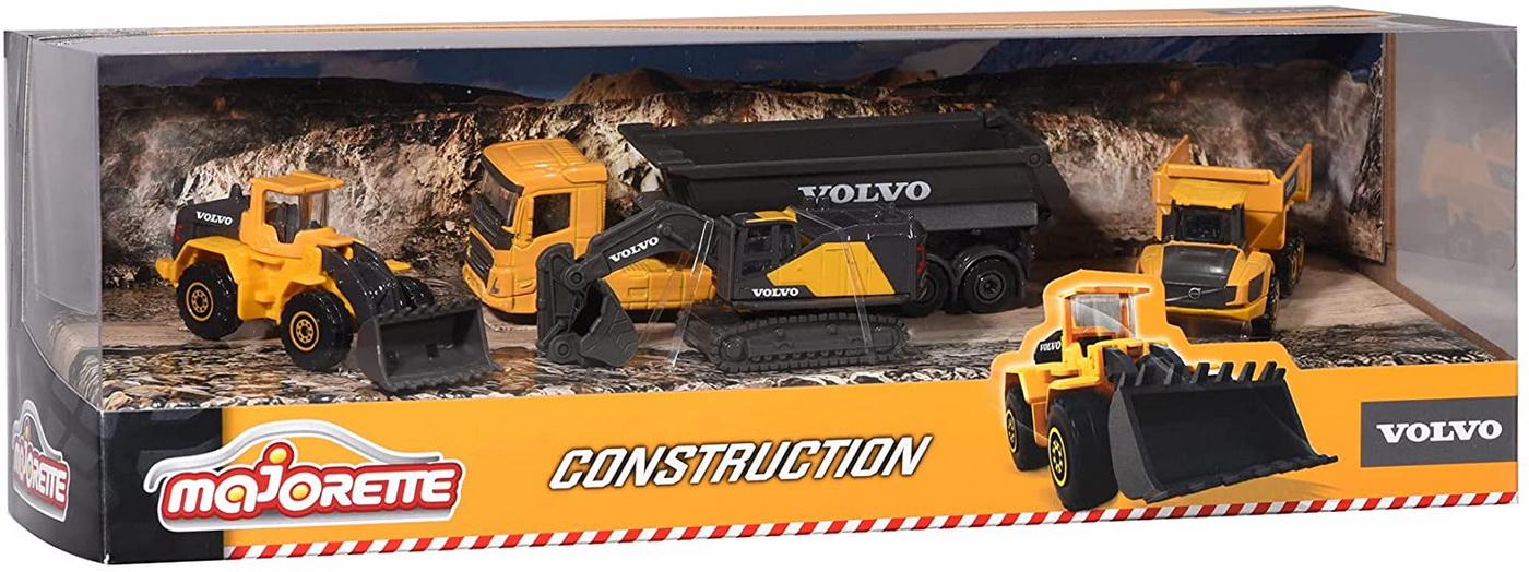 Majorette Set 4 Masinute Metalice Volvo 7.5CM