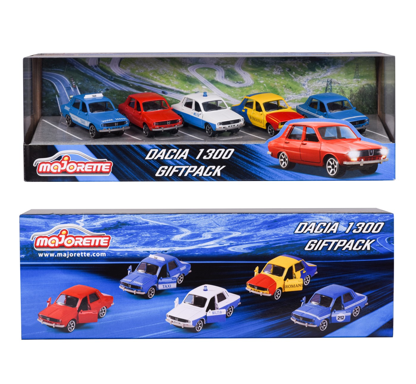 Majorette Set 5 Masinute Metalice Dacia 1300 7.5CM
