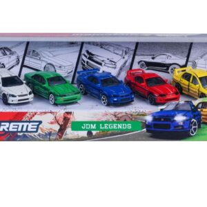 Majorette Set 5 Masinute Metalice Jdm Legends Premium Anime Scara 1 La 64