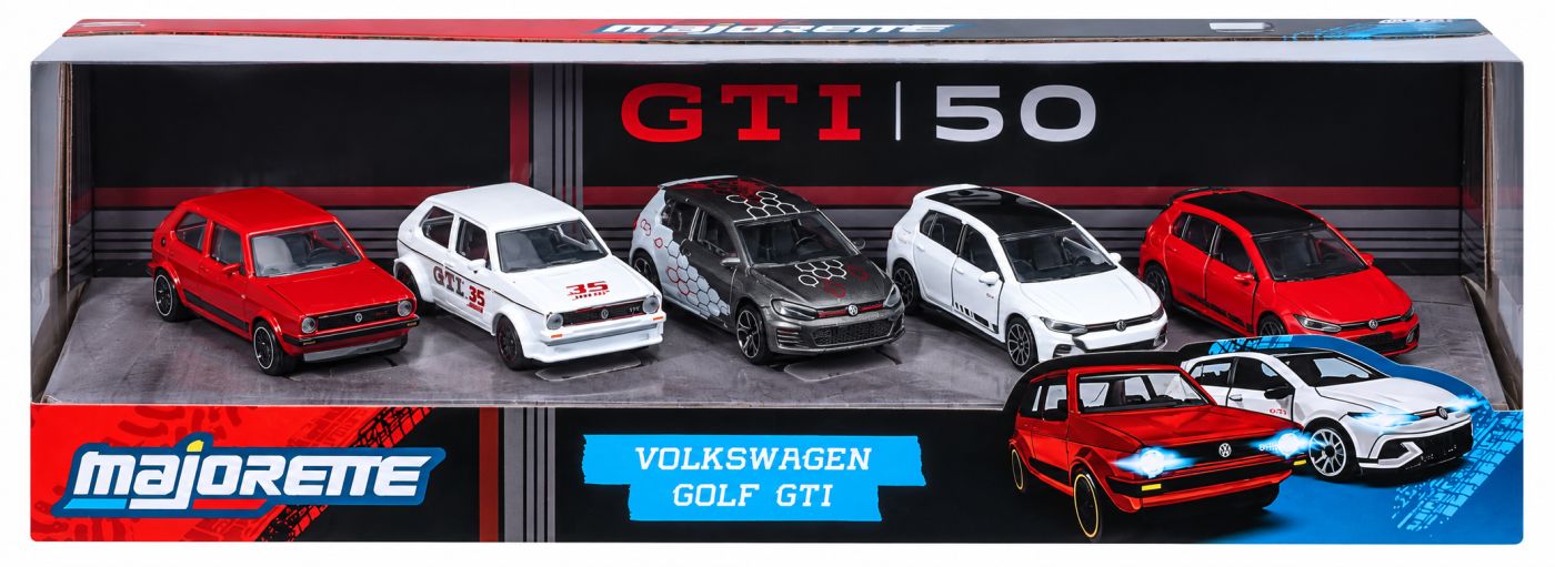 Majorette Set 5 Masinute Metalice Volkswagen Golf Gti Scara 1 La 64